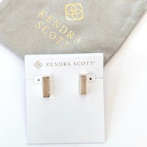 NWT Kendra Scott 14k gold mother of pearl earrings